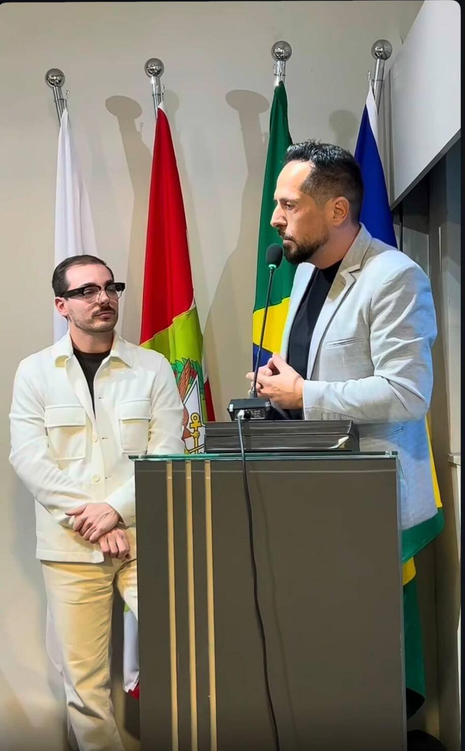 Vereador João Luiz Luz reconhece Luiz Gustavo da Silva por iniciativas em Biguaçu