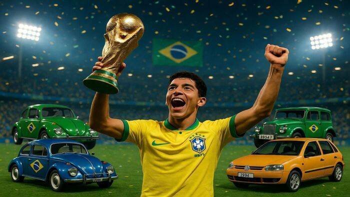 Volkswagen domina vendas de carros nos anos em que Brasil foi campeão mundial