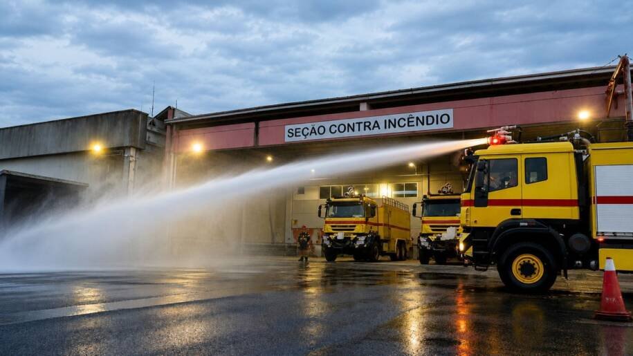 Bombeiros do Aeroporto de Navegantes garantem segurança com resposta em 3 minutos