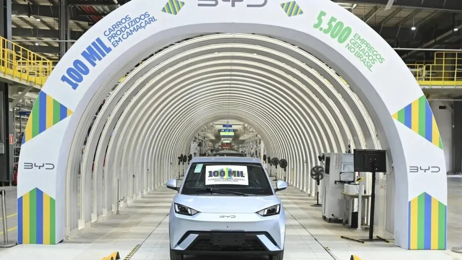 BYD atinge 100 mil veículos montados em Camaçari e inicia nova fase de produção