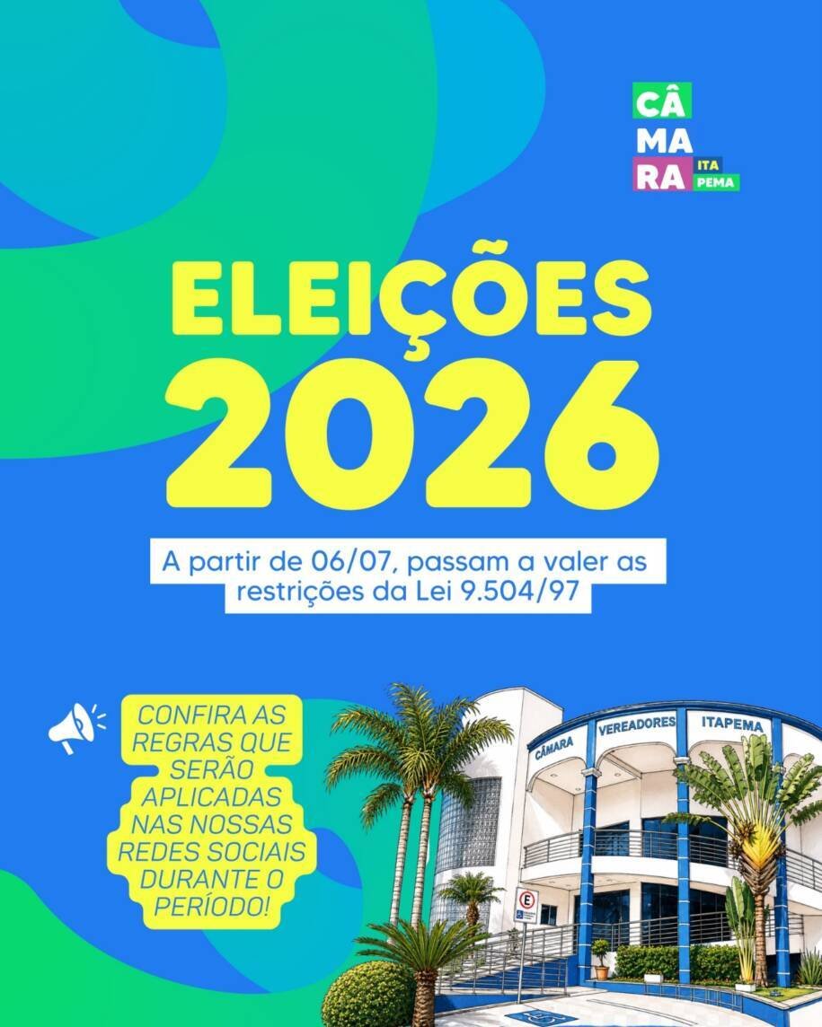 Câmara Municipal de Itapema proíbe comentários e restringe conteúdo durante eleições