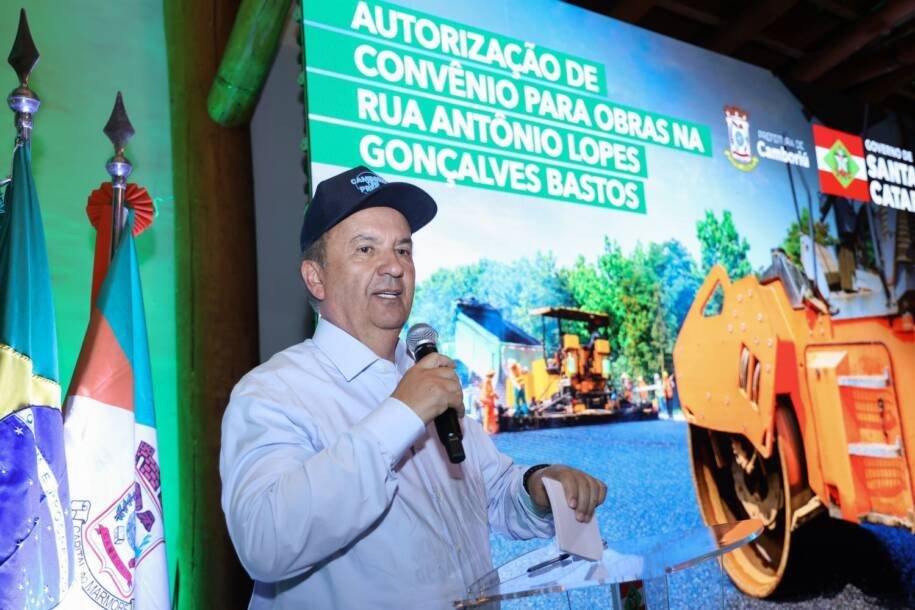 Governador Jorginho Mello e prefeito Leonel Pavan assinam convênio de R$12 milhões em Camboriú