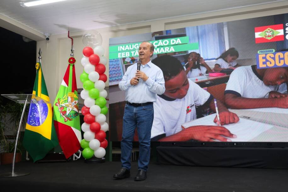 Governo de SC inaugura reforma da EEB Profª Tânia Mara e anuncia novos R$ 4,5 milhões