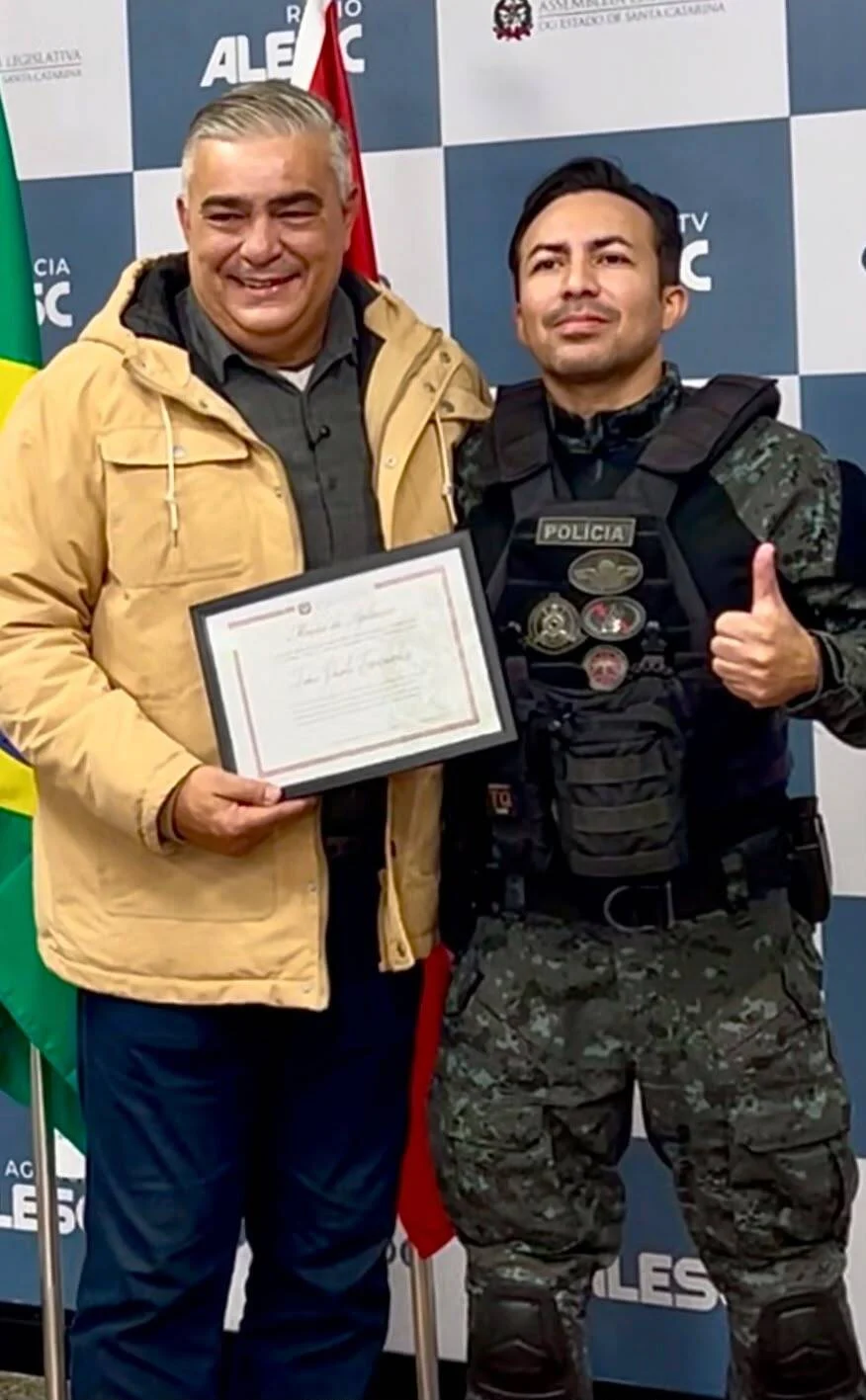 João Paulo Fernandes é homenageado pela ALESC por serviços ao sistema prisional