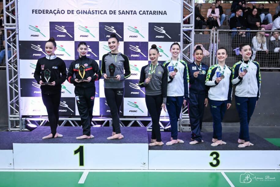Joinville conquista vice-campeonato no Estadual de Ginástica Rítmica e brilha