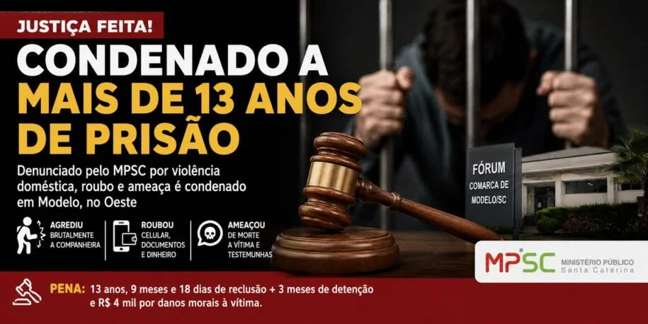 MPSC condena homem a 13 anos por agressão e roubo após término de relacionamento