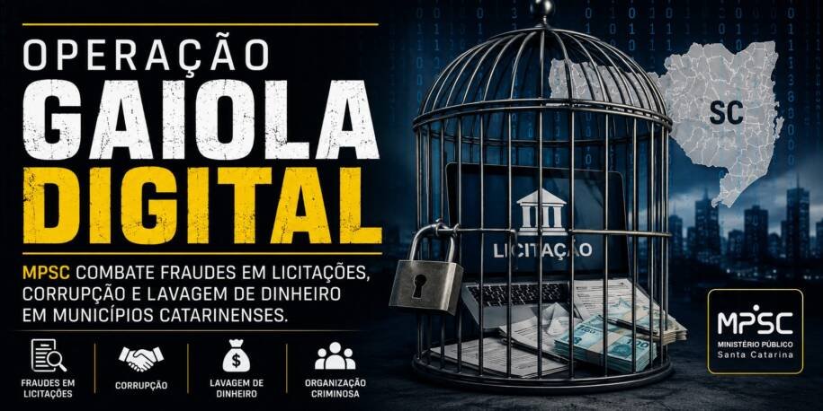 MPSC e GAECO deflagram 'Gaiola Digital' e investigam fraudes em Santa Catarina