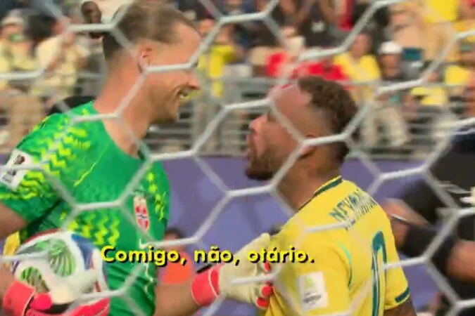 Neymar provoca goleiro da Noruega após pênalti em eliminação do Brasil