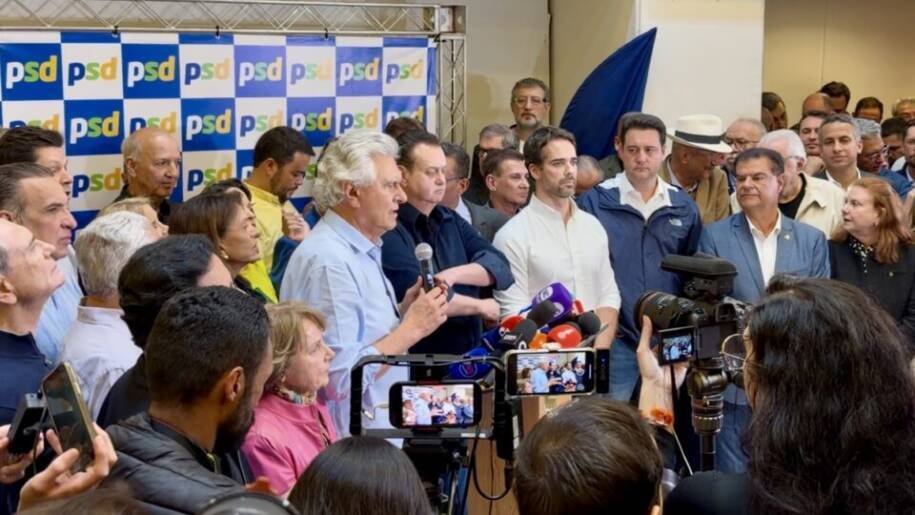 Ronaldo Caiado classifica convenção do PL de ‘baixaria’ e ironiza Flávio Bolsonaro