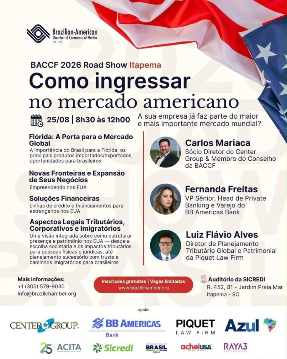 ACITA promove BACCF 2026 Road Show e revela oportunidades nos EUA