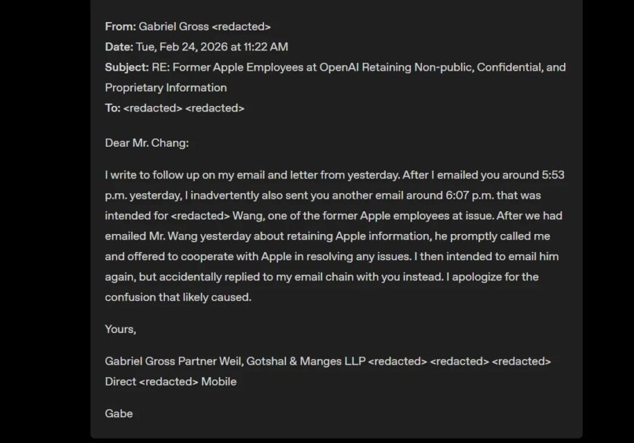 Apple processa OpenAI por roubo de segredos comerciais e gafe é exposta
