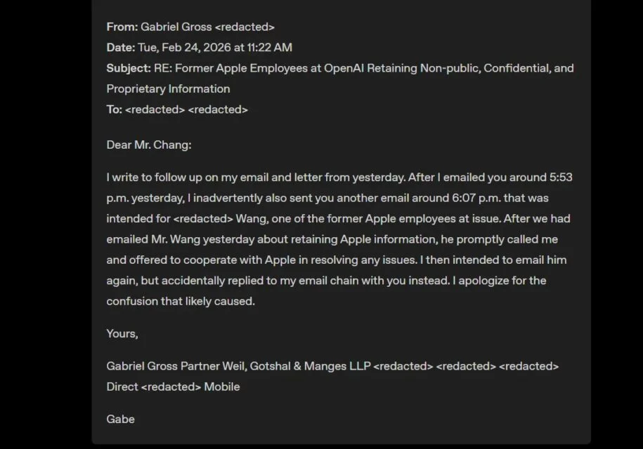 Apple processa OpenAI por roubo de segredos comerciais e gafe é exposta