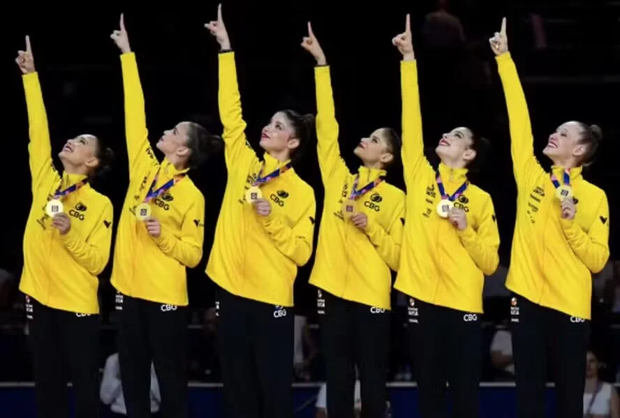 Brasil conquista ouro histórico na ginástica rítmica e garante vaga olímpica