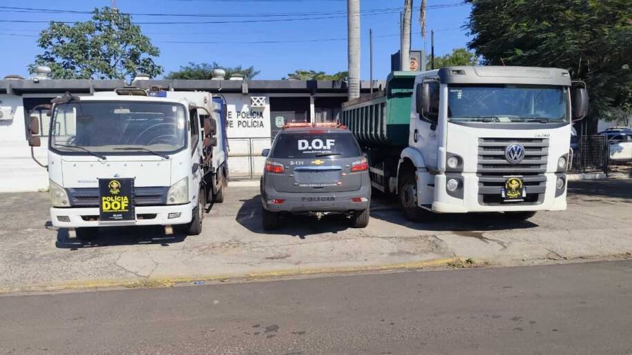 DOF prende três homens após roubo de caminhão de lixo em Anastácio, MS