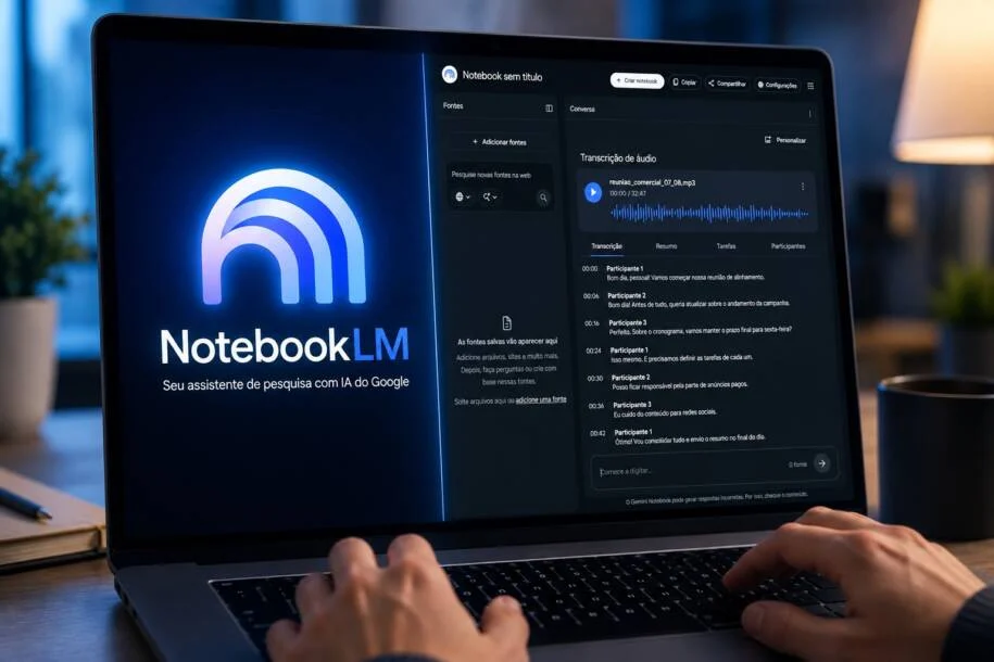 Google apresenta Gemini Notebook, ferramenta de IA que transcreve áudios com limitações