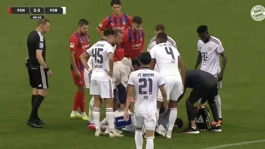 Jamal Musiala, do Bayern de Munique, desmaia em campo e revela diagnóstico preocupante