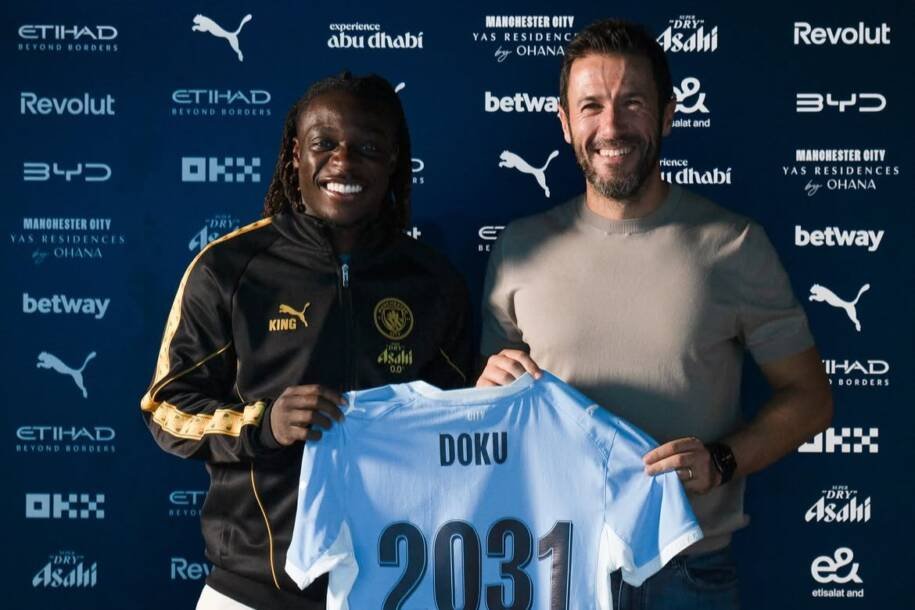 Manchester City renova contrato de Jérémy Doku até 2031 e gera expectativa