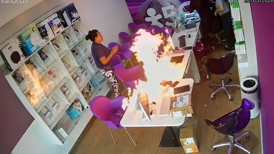 Mulher de 41 anos provoca incêndio em loja da Vivo após desentendimento em Lambari