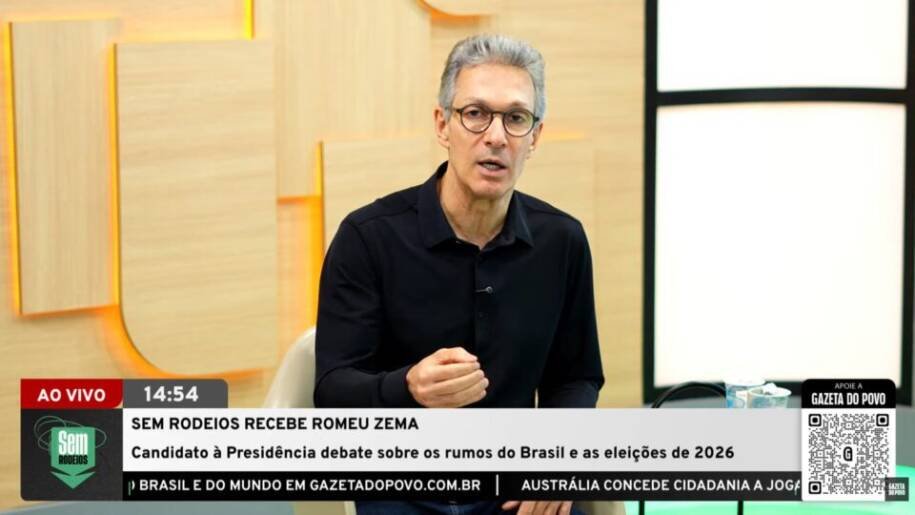 Romeu Zema chama PT de 'praga' e critica Lula em sabatina polêmica