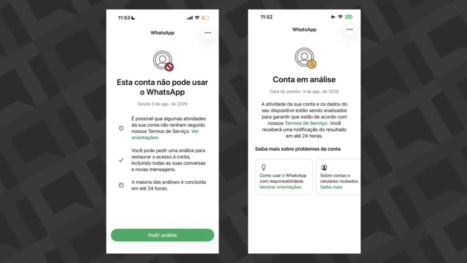 WhatsApp bane usuários por violação e alerta sobre contestação de banimentos