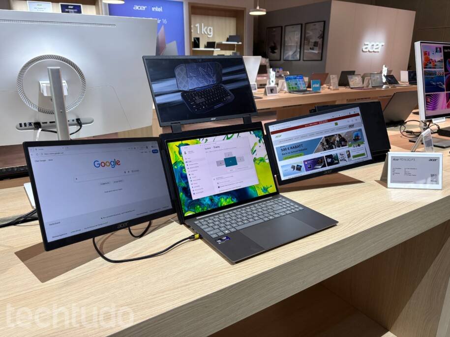 Acer revoluciona trabalho remoto com monitor de três telas na IFA 2026