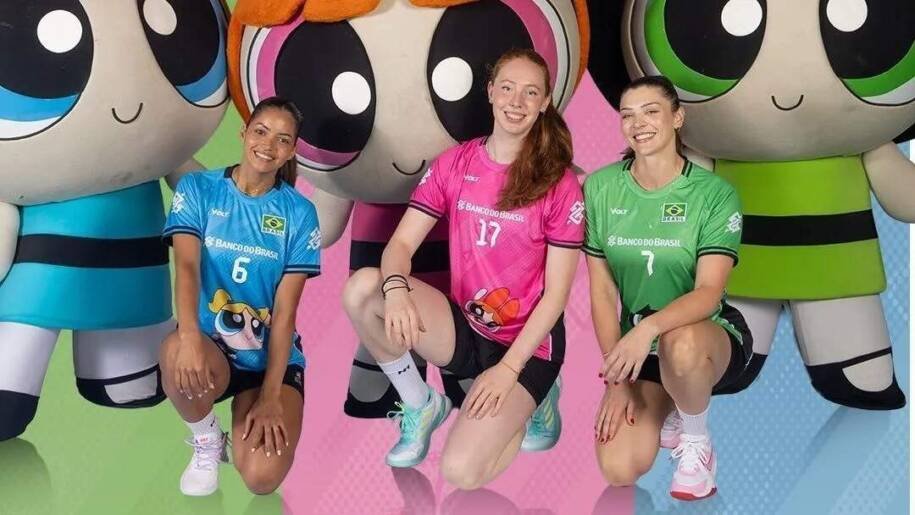 CBV e Warner Bros lançam camisas de 'As Meninas Super Poderosas' para vôlei