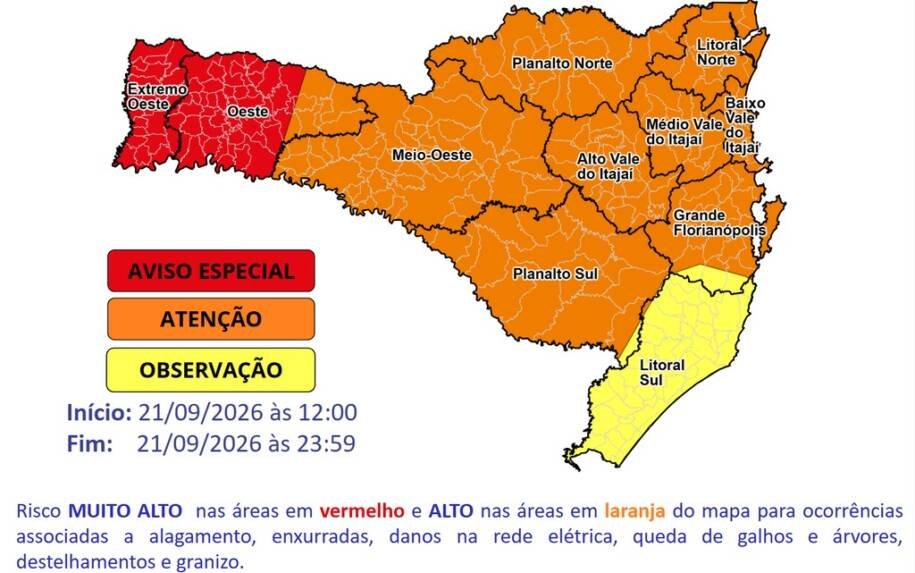 Defesa Civil confirma tsunami meteorológico e alagamentos em Santa Catarina