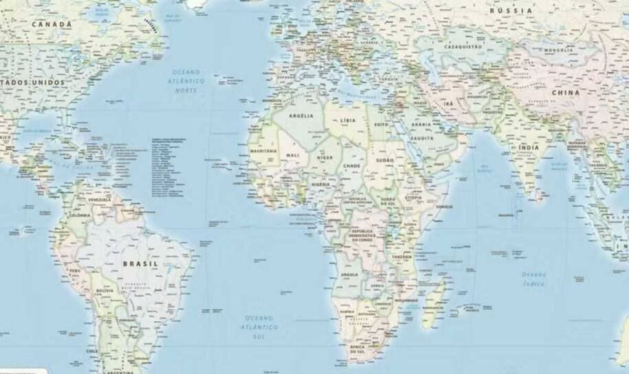 IBGE libera mapas-múndi com projeção Equal Earth após aprovação da ONU