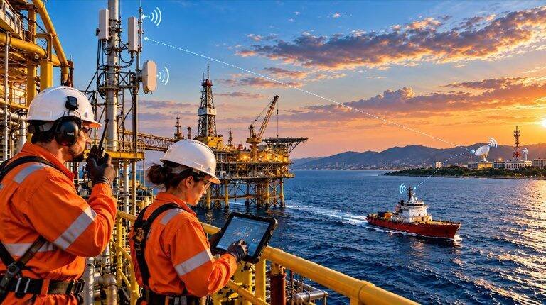 Indústria do Petróleo Celebra Dia Mundial com Conectividade Avançada em Alto-Mar