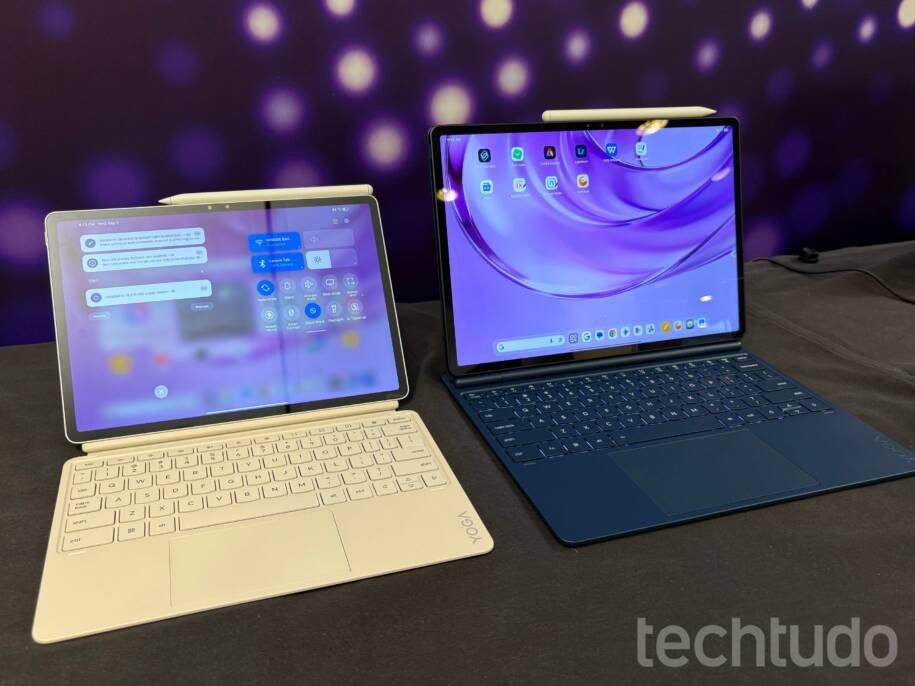 Lenovo revela tablets Yoga com tela 4K e IA; lançamento agendado para 2026