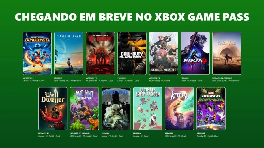 Microsoft revela 14 novos jogos no XBOX Game Pass e gera expectativa entre gamers