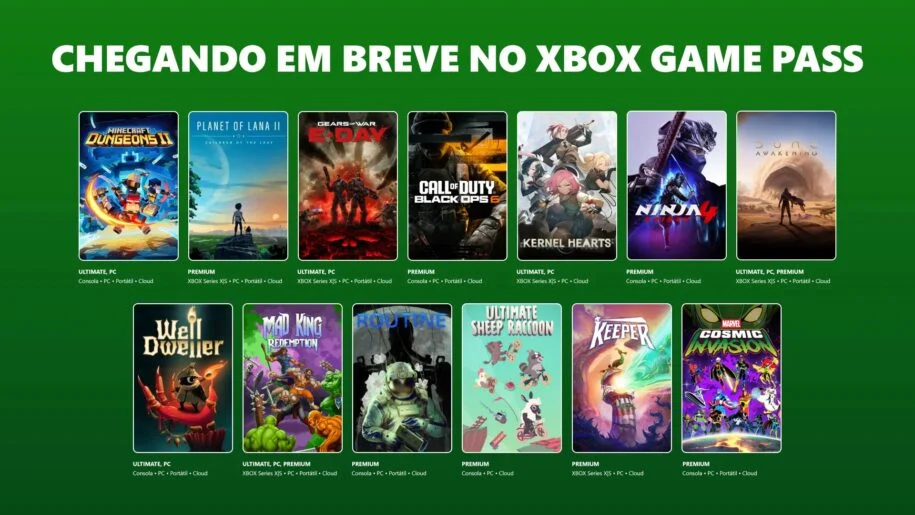 Microsoft revela 14 novos jogos no XBOX Game Pass e gera expectativa entre gamers