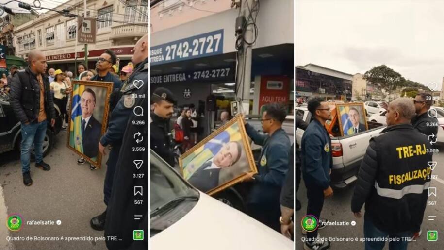 TRE-RJ apreende quadro de Jair Bolsonaro em Teresópolis e provoca polêmica