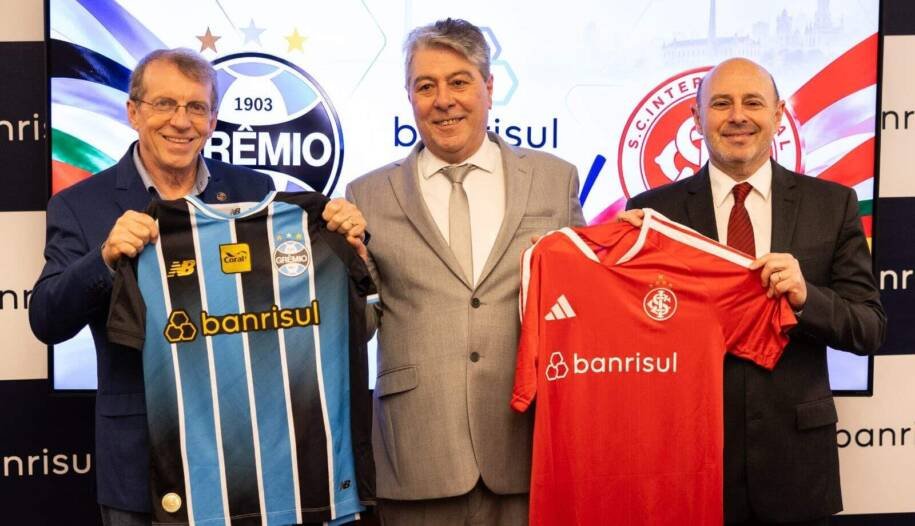 Banrisul retoma camisas de Grêmio e Internacional e mobiliza torcidas gaúchas