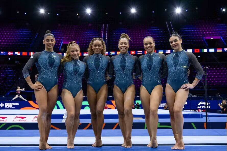 Brasil busca pódio no Mundial de ginástica em Roterdã com Rebeca Andrade e Flávia Saraiva