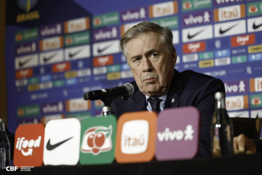 Carlo Ancelotti convoca 26 jogadores e exclui Flamengo e Palmeiras de amistosos