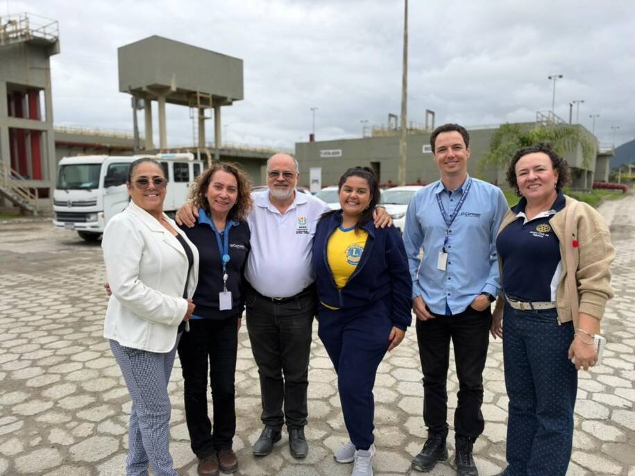 Conasa Águas de Itapema recebe Lions Club e Rotary em visita à ETE Morretes