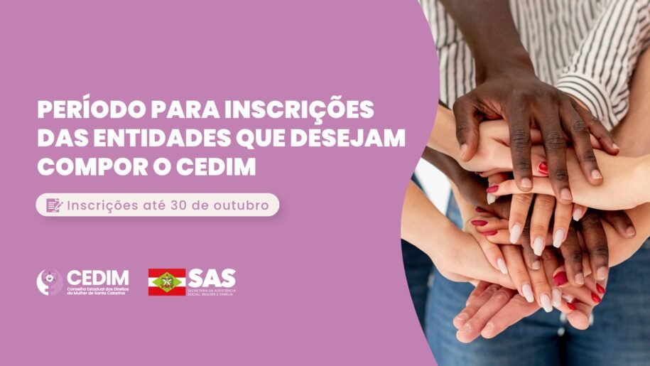 Conselho Estadual dos Direitos da Mulher convoca entidades até 30 de outubro!