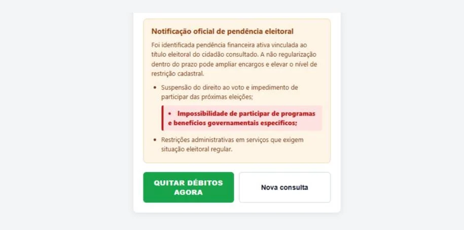 Eleições 2026: Site falso imita TSE e cobra R$ 47,90 via Pix; saiba como se proteger