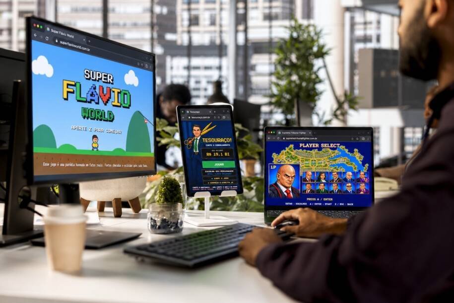 Flávio Bolsonaro lança jogos que satirizam investigações e propostas eleitorais
