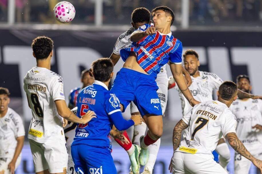 Neymar é expulso e Santos empata com Bahia em jogo eletrizante na Vila Belmiro