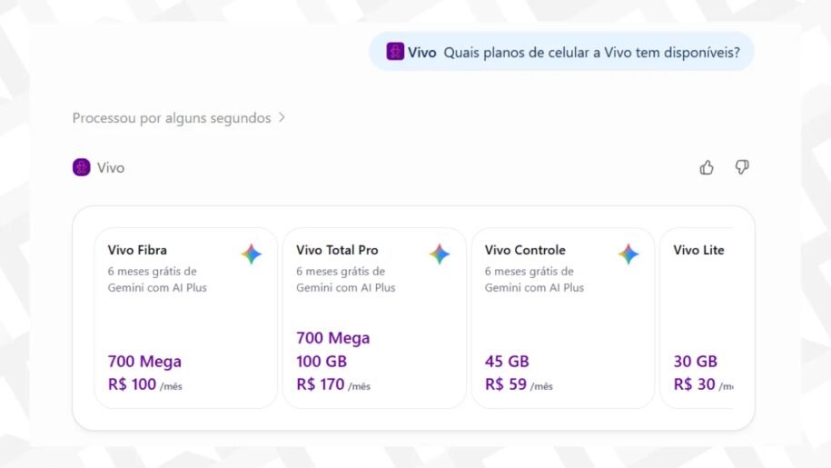 Vivo lança plugin no ChatGPT e promete recarga e 2ª via no futuro