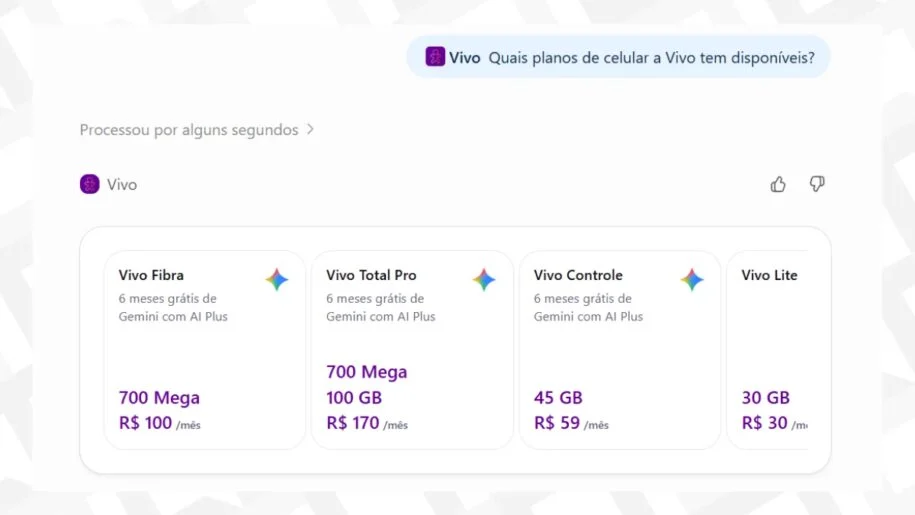 Vivo lança plugin no ChatGPT e promete recarga e 2ª via no futuro